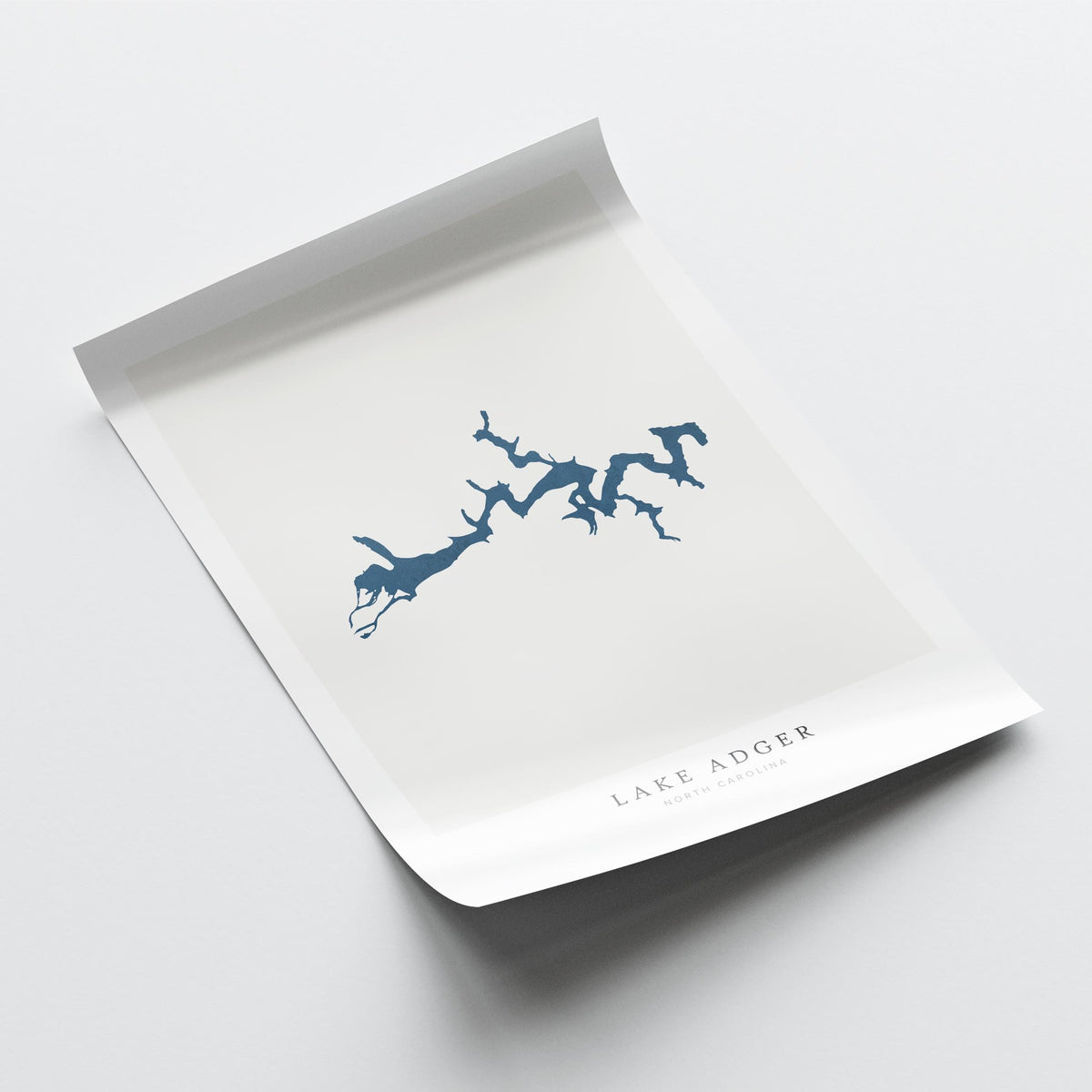 lake adger north carolina map poster – minimalist lake wall art - image 6