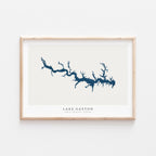 lake gaston north carolina map poster – minimalist lake wall art - image 1