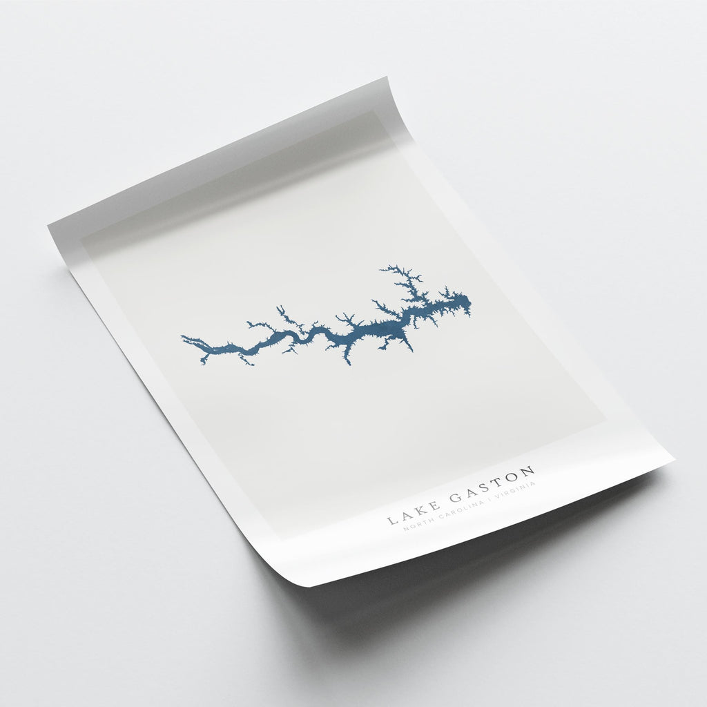 lake gaston north carolina map poster – minimalist lake wall art - image 6