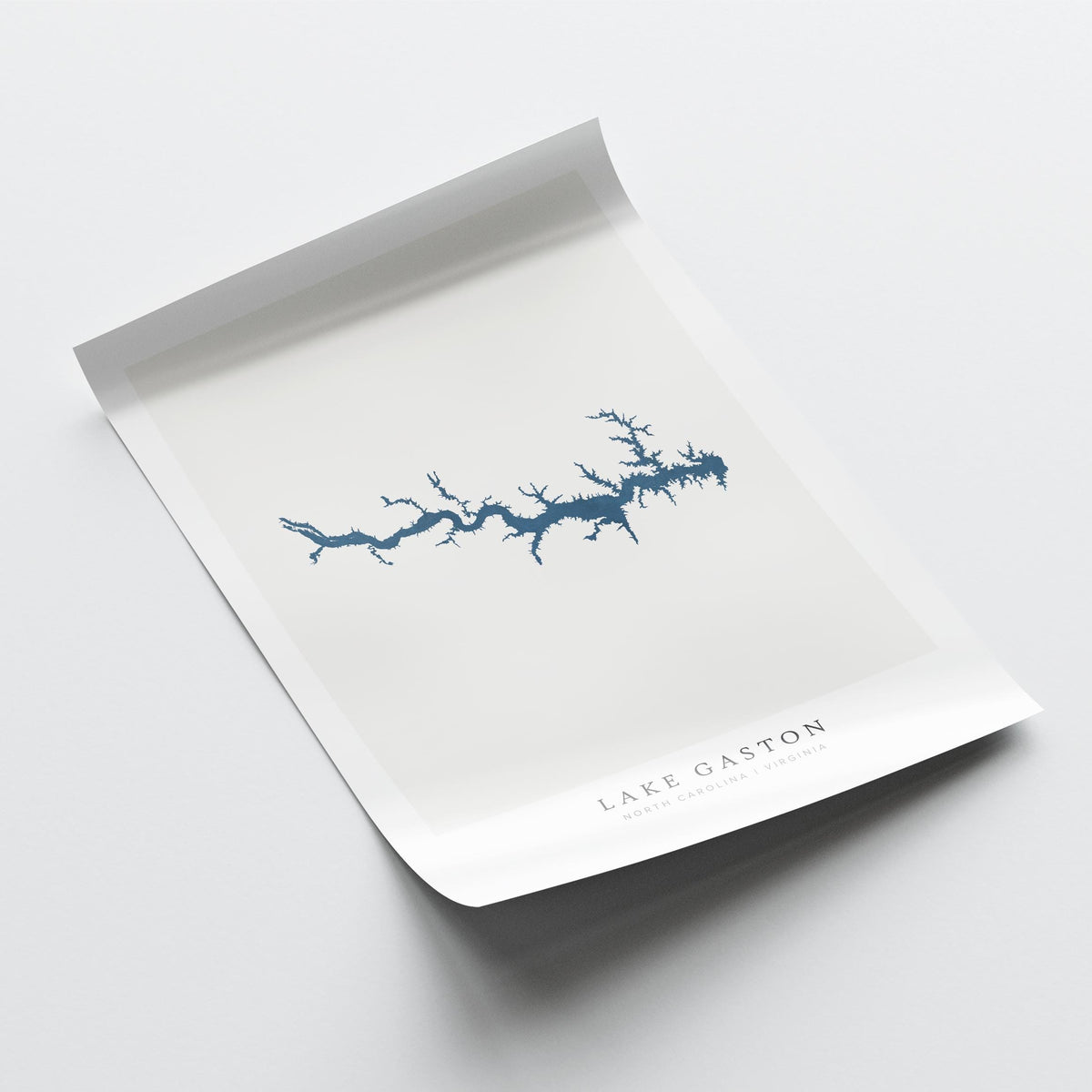 lake gaston north carolina map poster – minimalist lake wall art - image 6