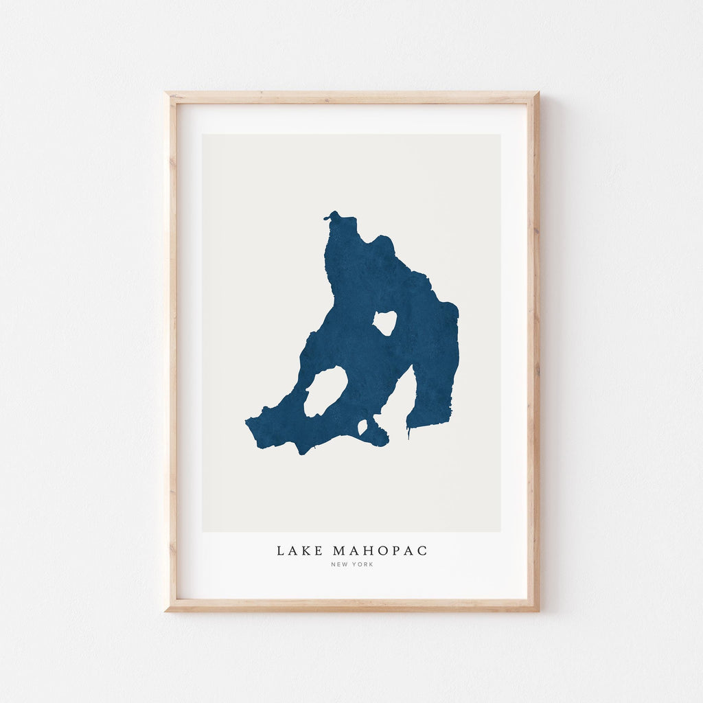 lake mahopac new york map poster – minimalist lake wall art - image 1