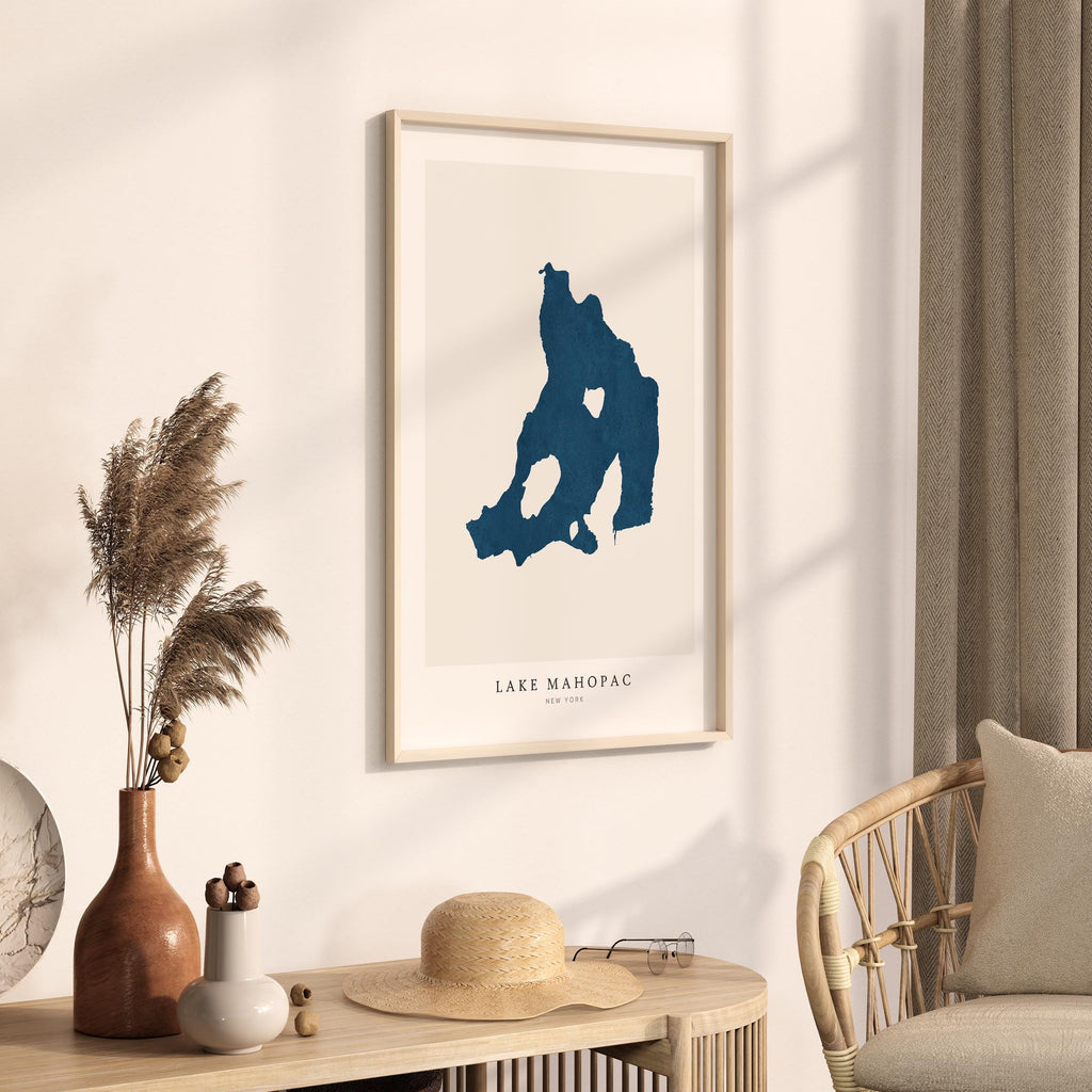lake mahopac new york map poster – minimalist lake wall art - image 3