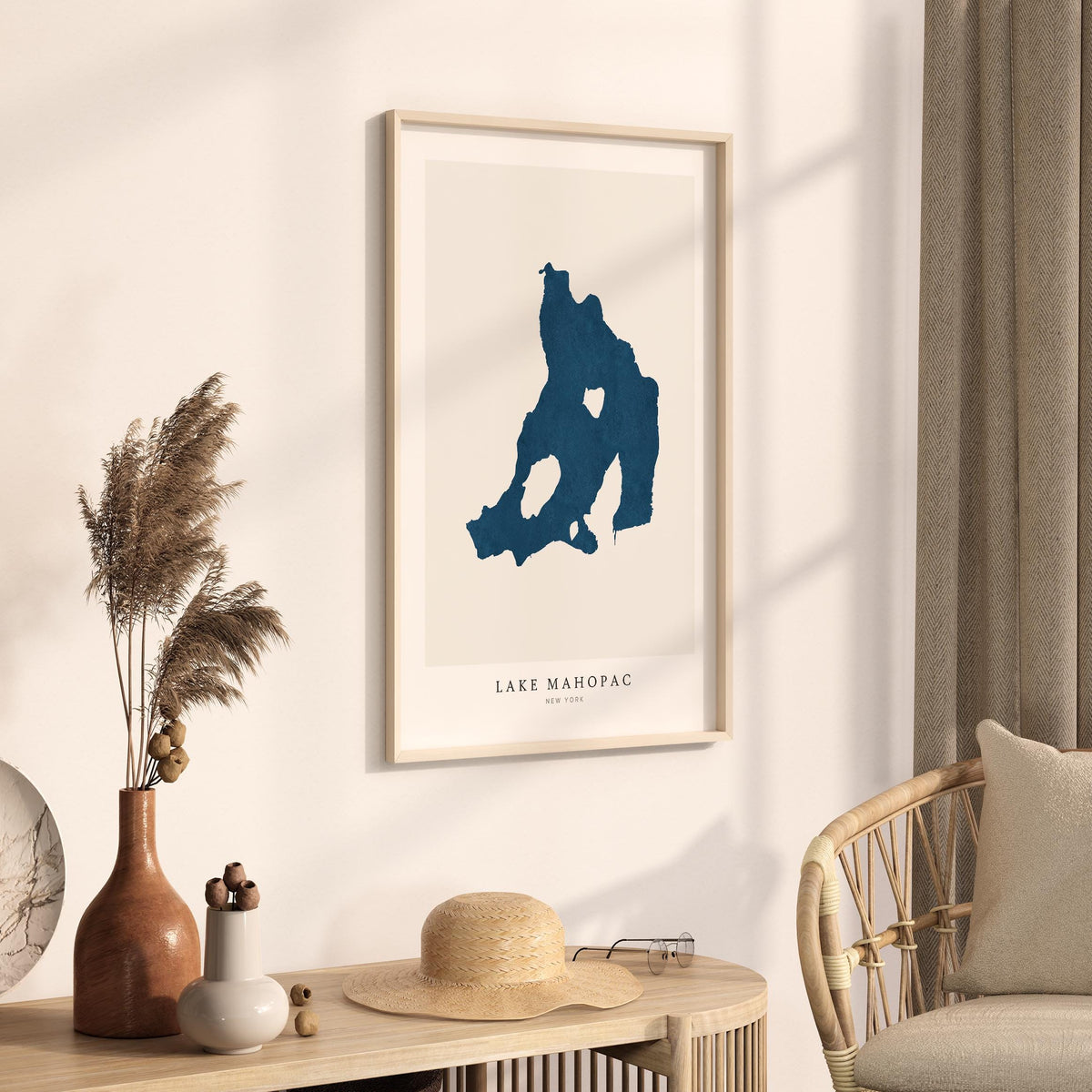 lake mahopac new york map poster – minimalist lake wall art - image 3