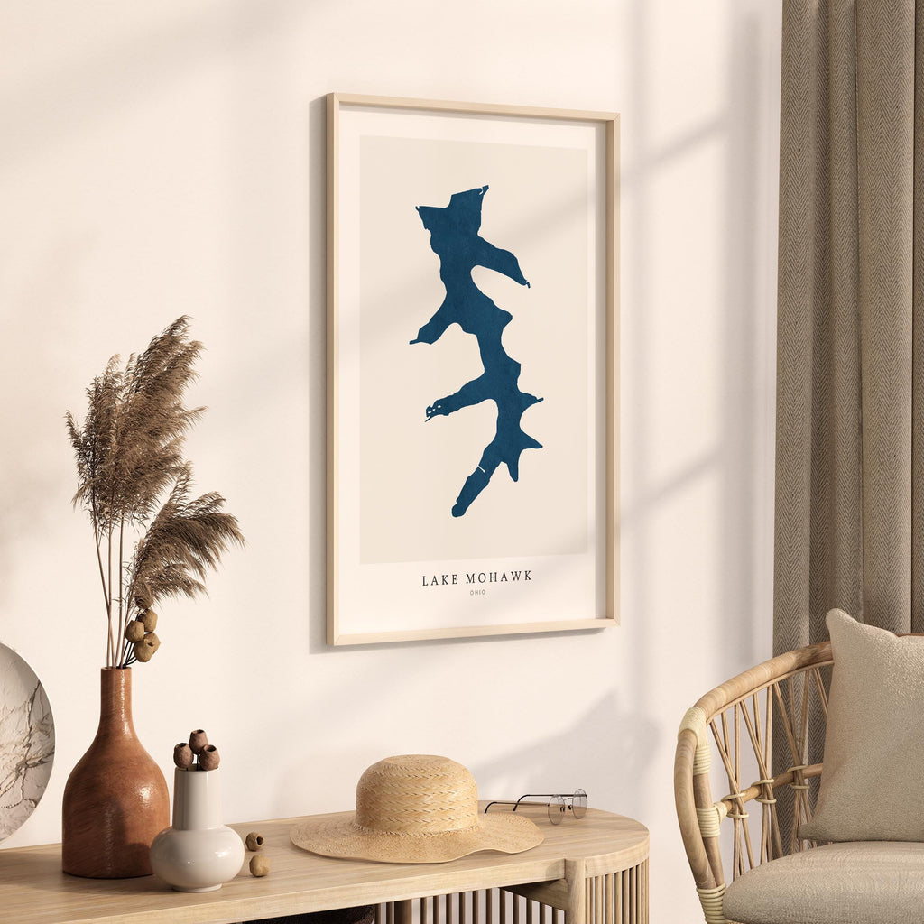 lake mohawk ohio map poster – minimalist lake wall art - image 3