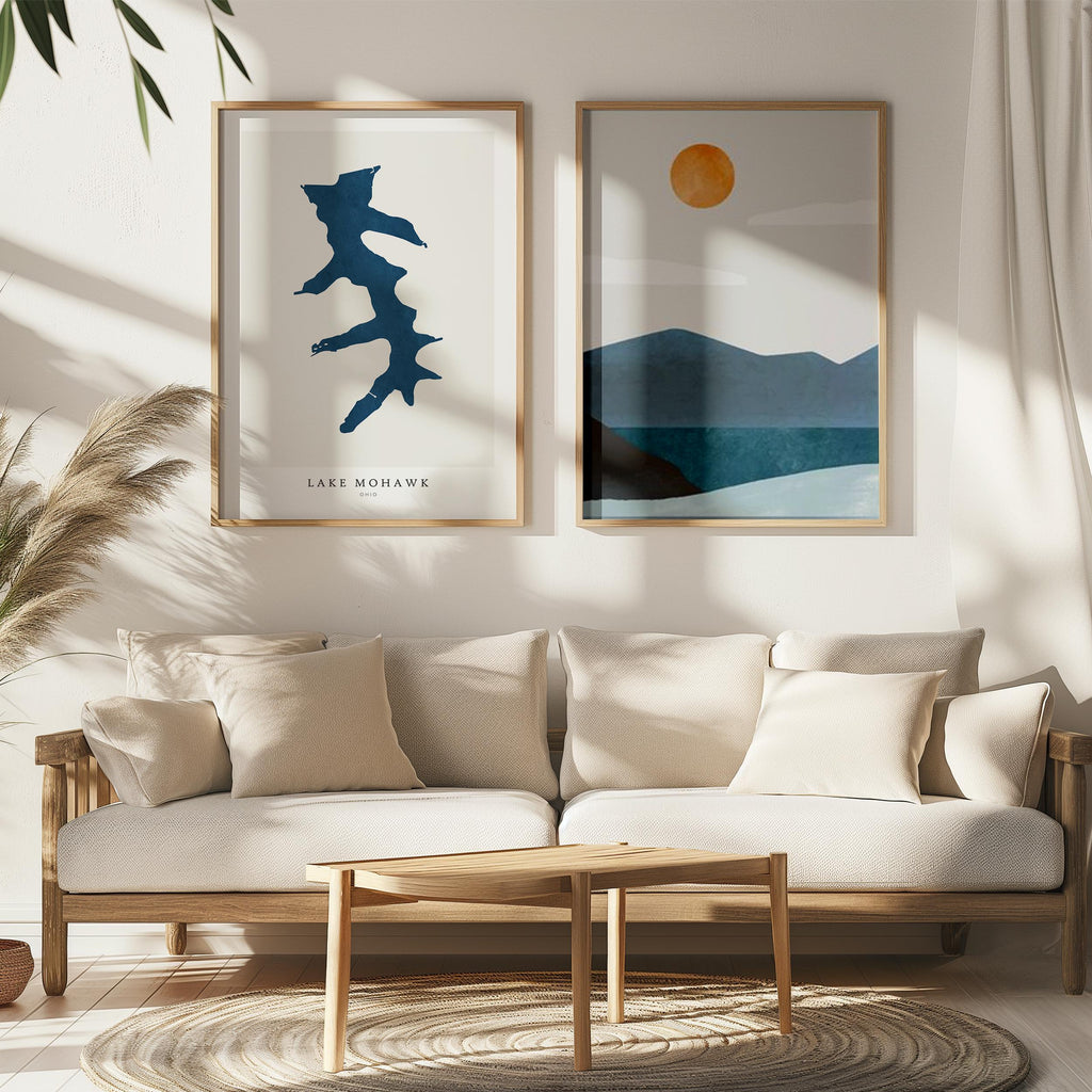 lake mohawk ohio map poster – minimalist lake wall art - image 7
