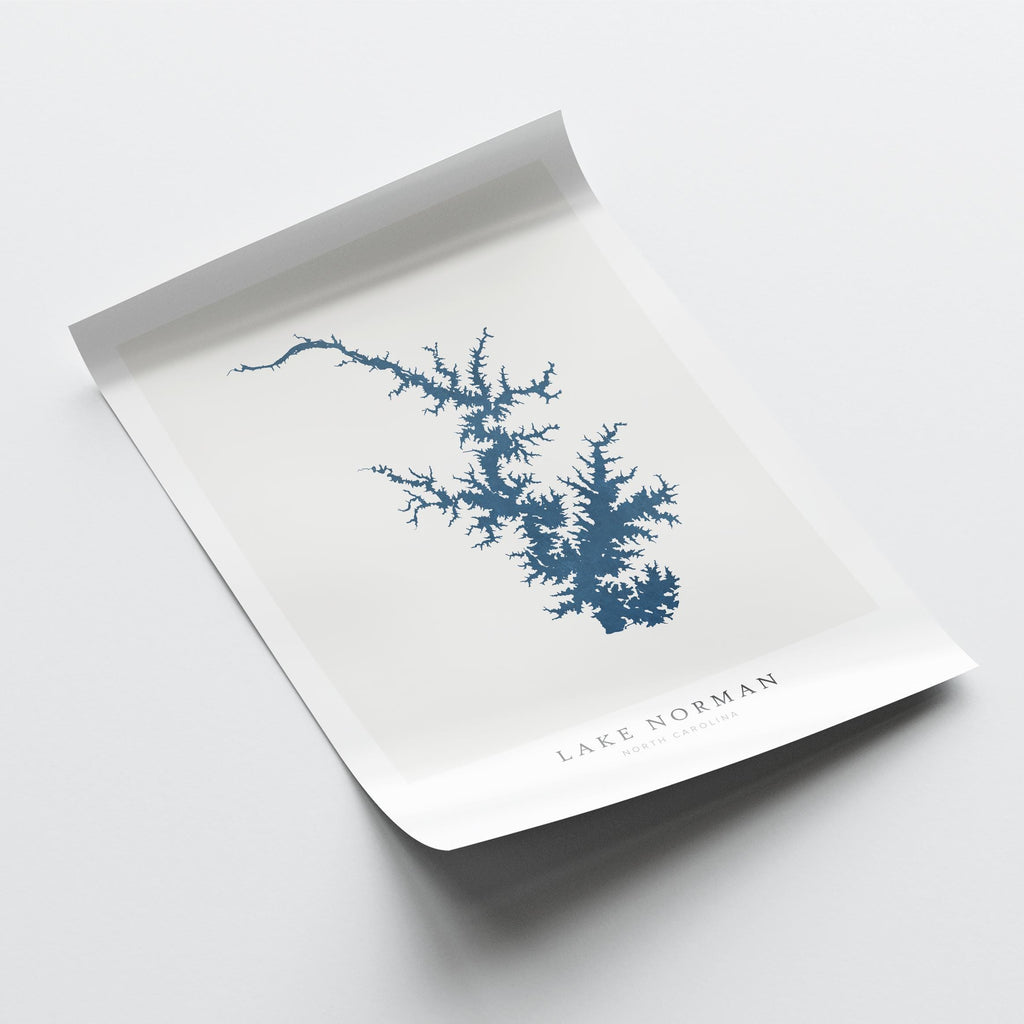 lake norman north carolina map poster – minimalist lake wall art - image 6