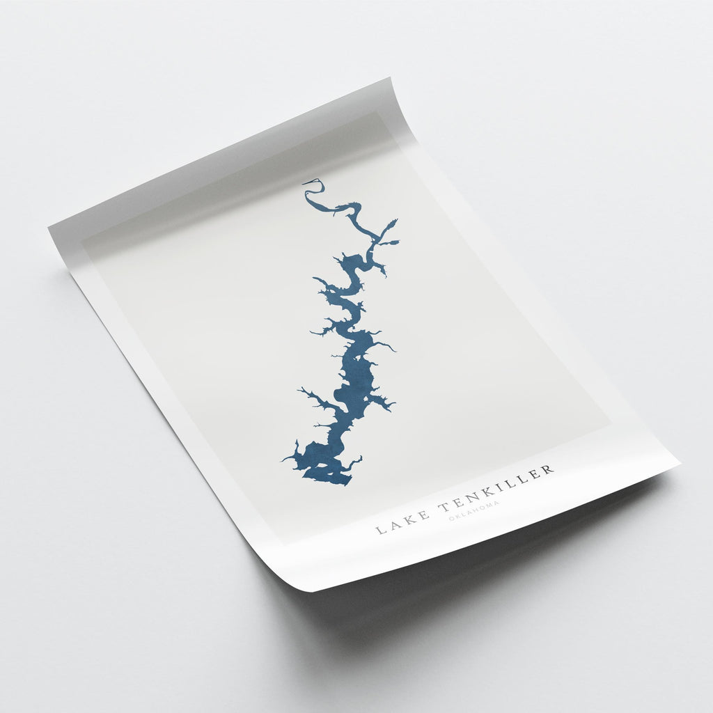 lake tenkiller oklahoma map poster – minimalist lake wall art - image 6