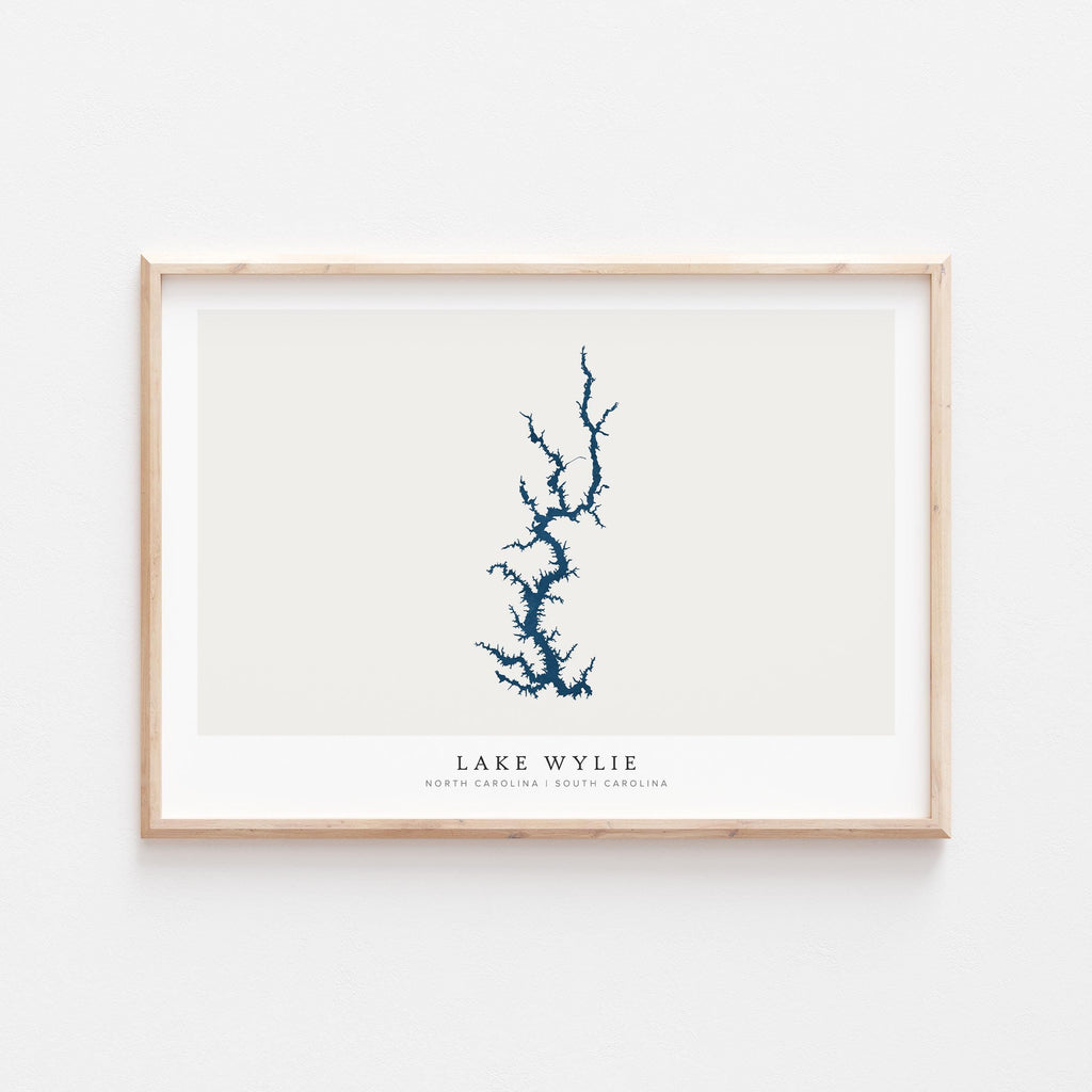 lake wylie south carolina map poster – minimalist lake wall art - image 2