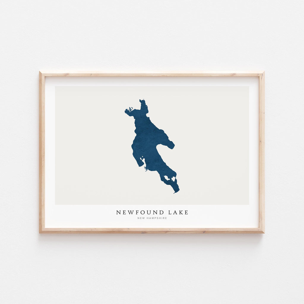 newfound lake new hampshire map poster – minimalist lake wall art - image 2