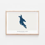 newfound lake new hampshire map poster – minimalist lake wall art - image 2