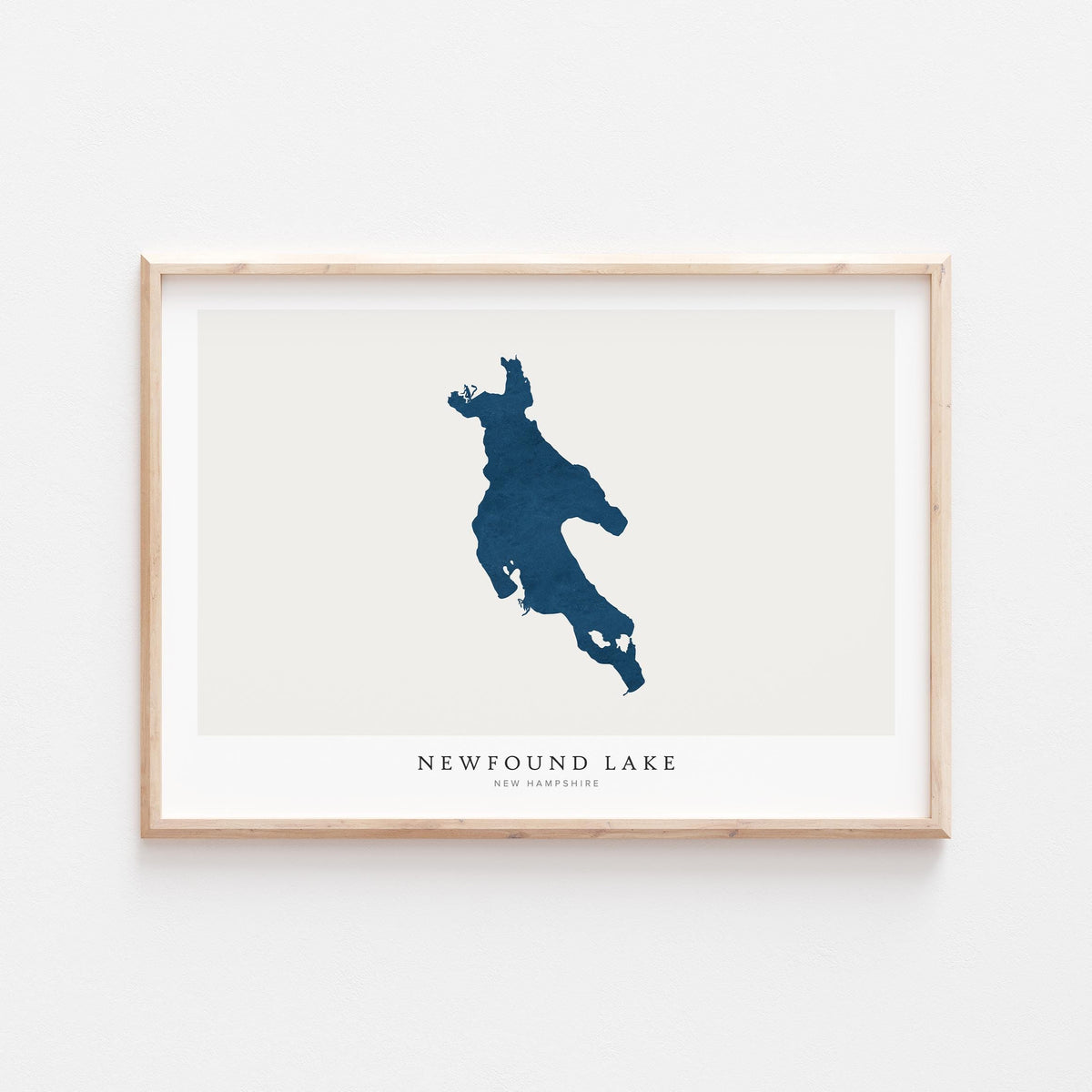 newfound lake new hampshire map poster – minimalist lake wall art - image 2