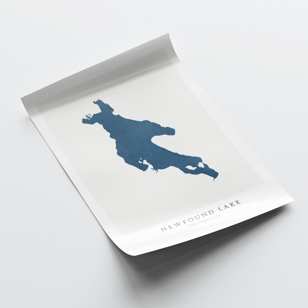 newfound lake new hampshire map poster – minimalist lake wall art - image 6