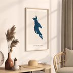 newfound lake new hampshire map poster – minimalist lake wall art - image 3