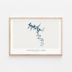 center hill lake tennessee map poster – minimalist lake wall art - image 2