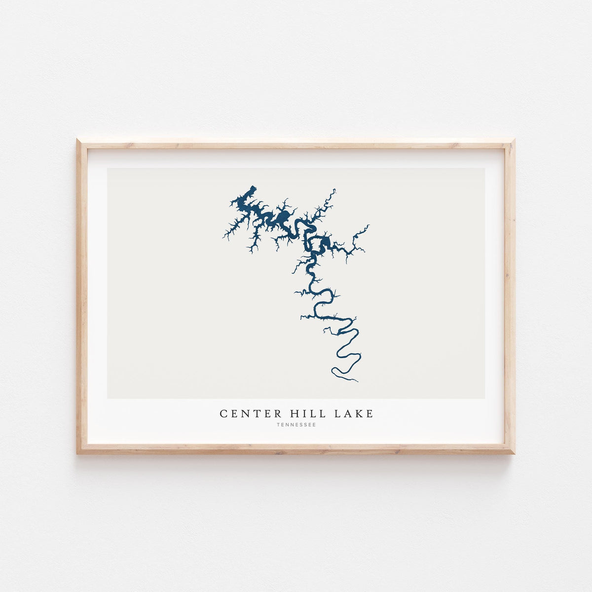 center hill lake tennessee map poster – minimalist lake wall art - image 2