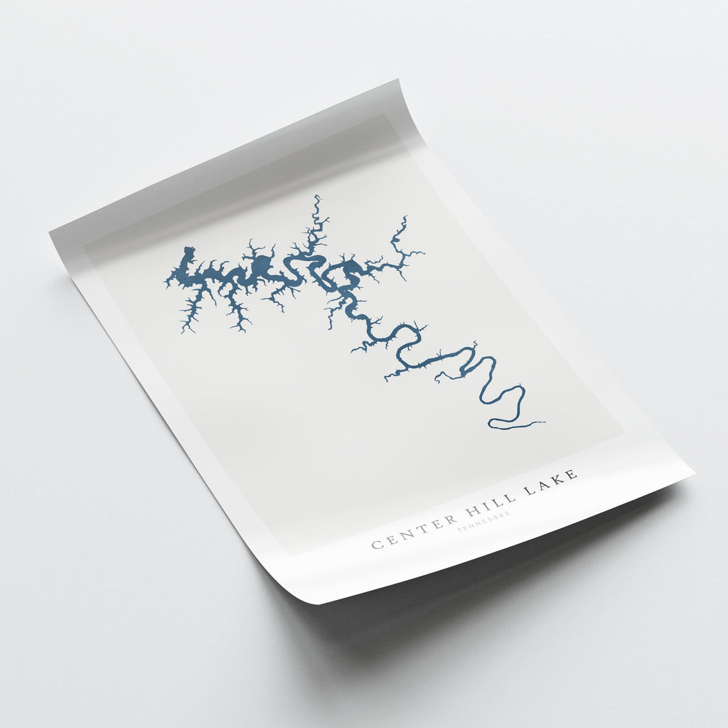 center hill lake tennessee map poster – minimalist lake wall art - image 6