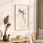 center hill lake tennessee map poster – minimalist lake wall art - image 3