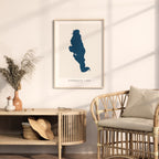 conneaut lake pennsylvania map poster – minimalist lake wall art - image 5