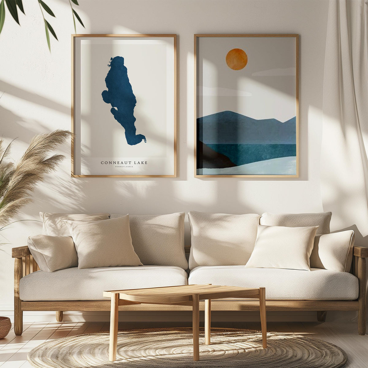 conneaut lake pennsylvania map poster – minimalist lake wall art - image 7