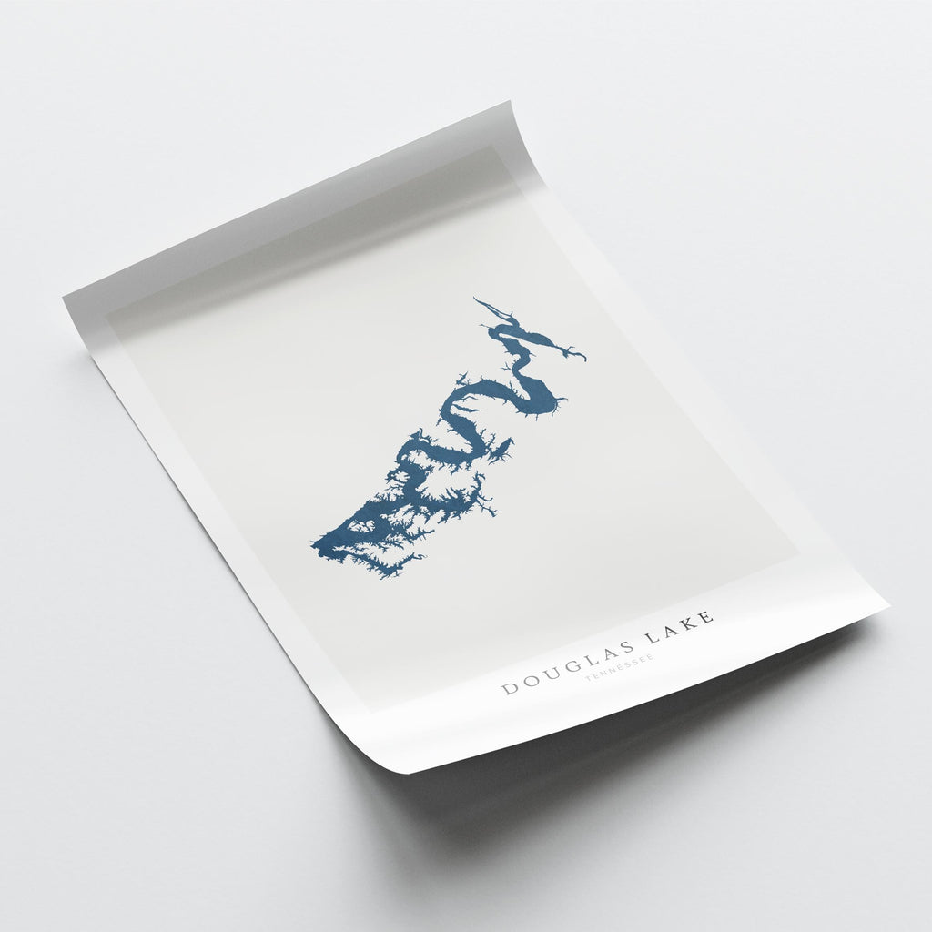 douglas lake tennessee map poster – minimalist lake wall art - image 6