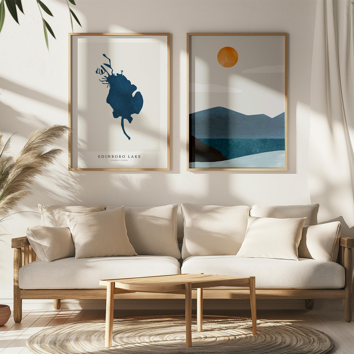edinboro lake pennsylvania map poster – minimalist lake wall art - image 7