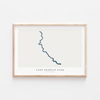 lake francis case south dakota map poster – minimalist lake wall art - image 2
