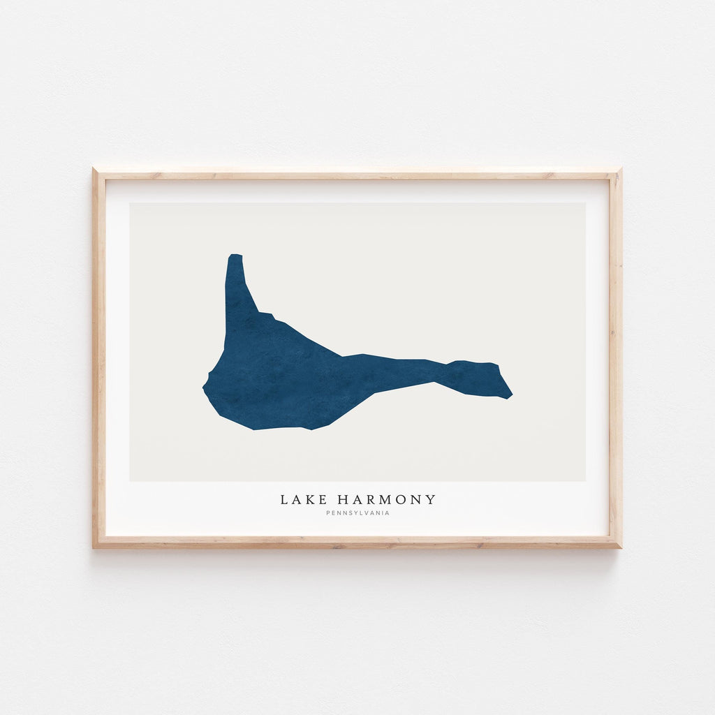 lake harmony pennsylvania map poster – minimalist lake wall art - image 1
