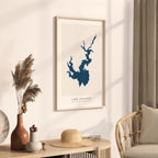 lake jocasee south carolina map poster – minimalist lake wall art - image 3
