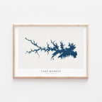 lake murray south carolina map poster – minimalist lake wall art - image 1
