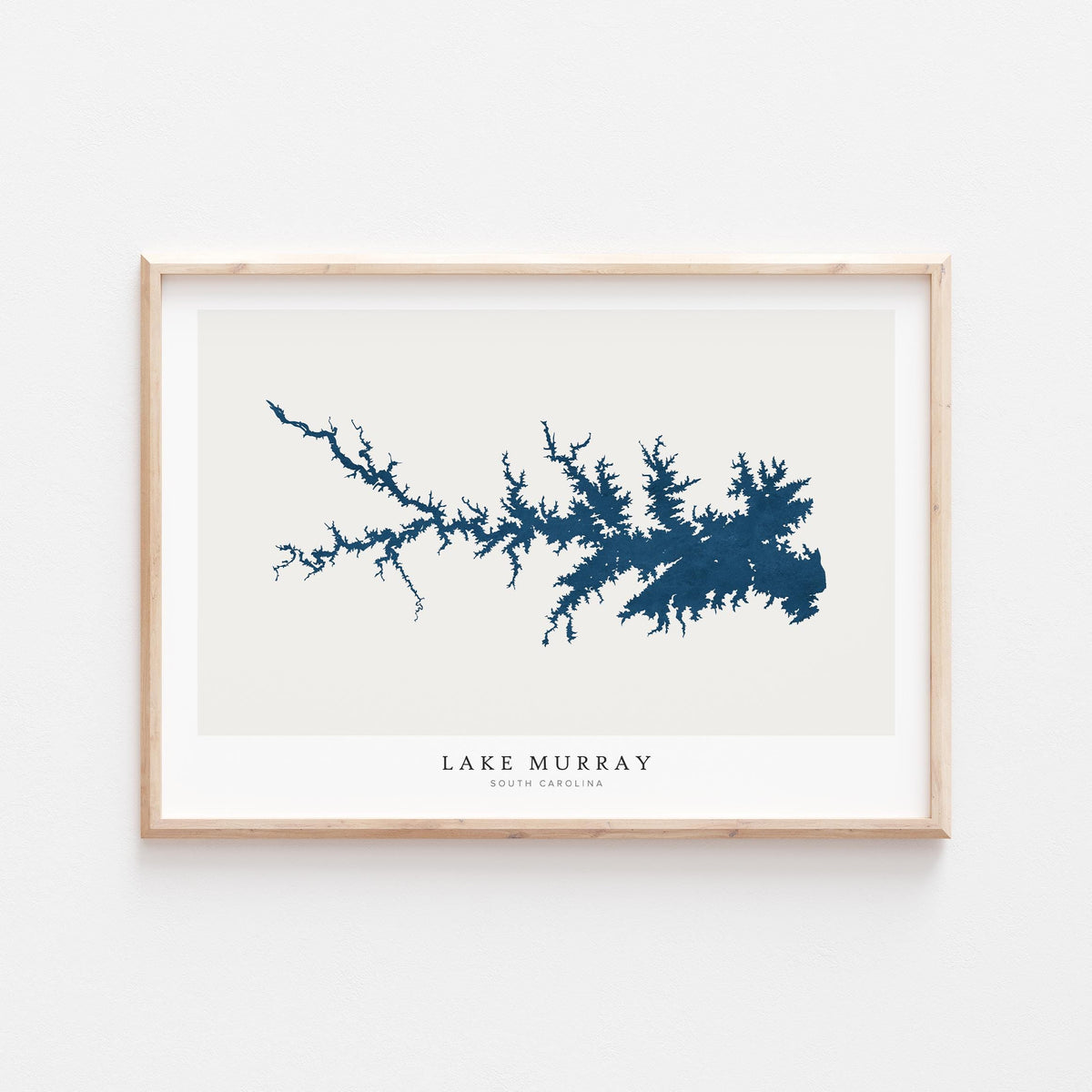 lake murray south carolina map poster – minimalist lake wall art - image 1