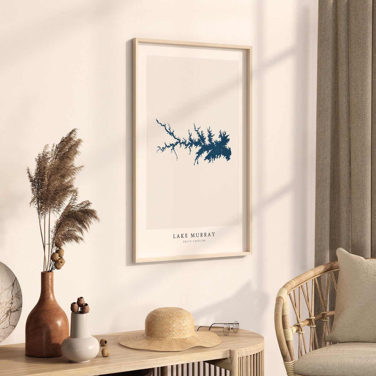 lake murray south carolina map poster – minimalist lake wall art - image 3