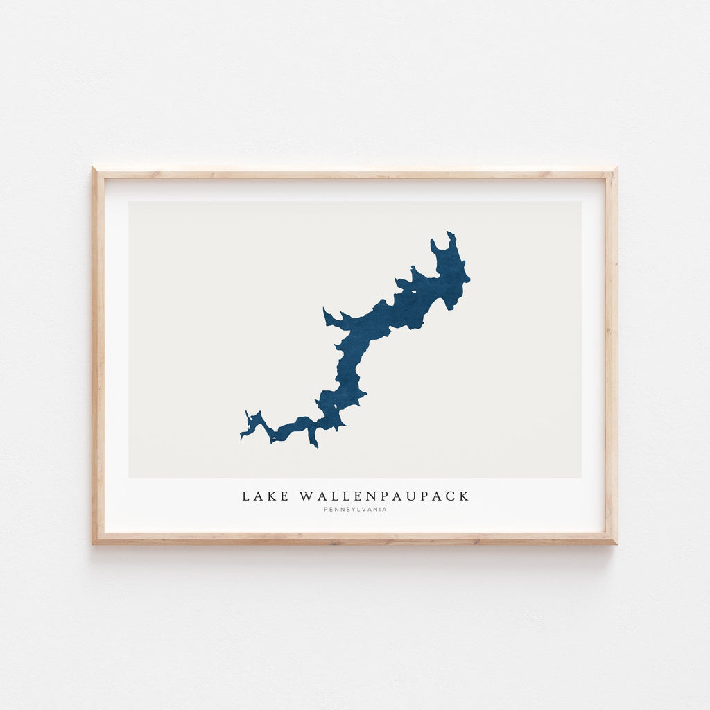 lake wallenpaupack pennsylvania map poster – minimalist lake wall art - image 2