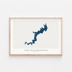 lake wallenpaupack pennsylvania map poster – minimalist lake wall art - image 2