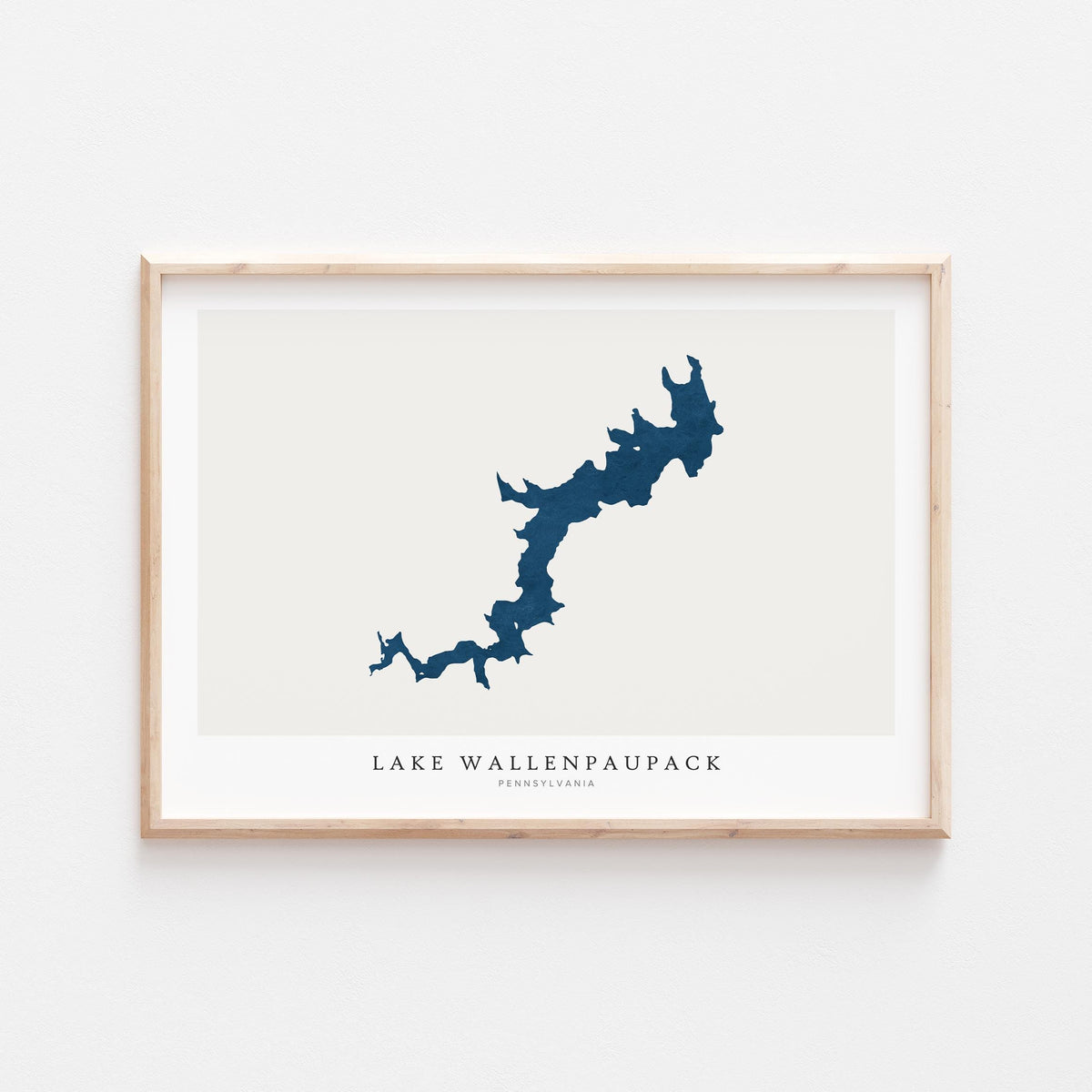 lake wallenpaupack pennsylvania map poster – minimalist lake wall art - image 2