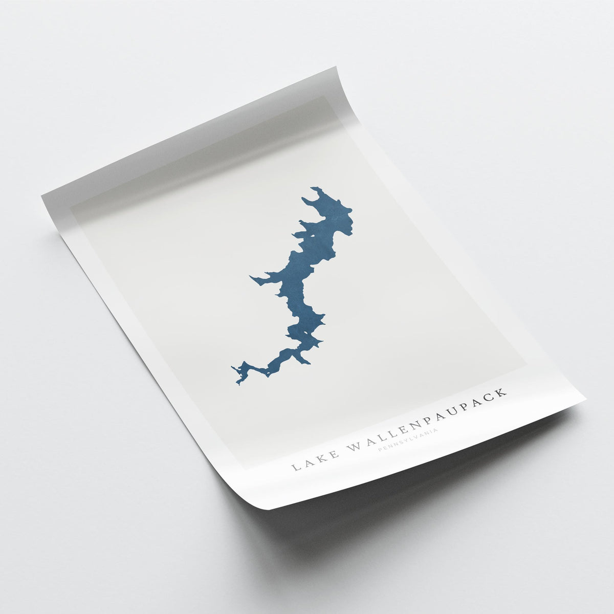 lake wallenpaupack pennsylvania map poster – minimalist lake wall art - image 6