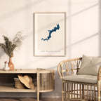 lake wallenpaupack pennsylvania map poster – minimalist lake wall art - image 5