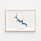 lake wateree south carolina map poster – minimalist lake wall art - image 2