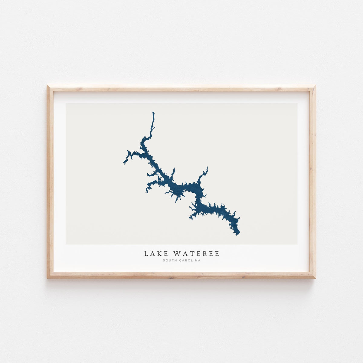 lake wateree south carolina map poster – minimalist lake wall art - image 2