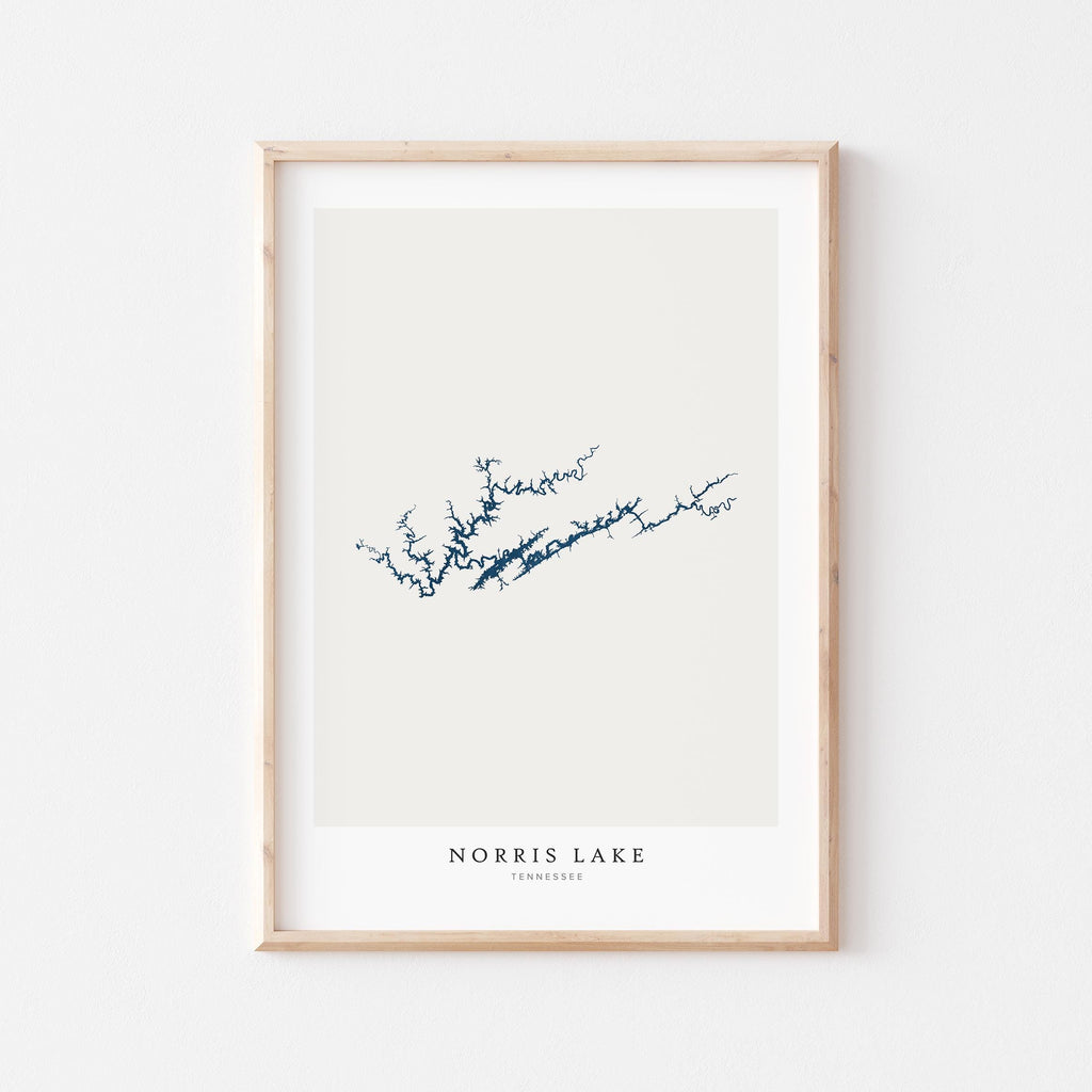norris lake tennessee map poster – minimalist lake wall art - image 2