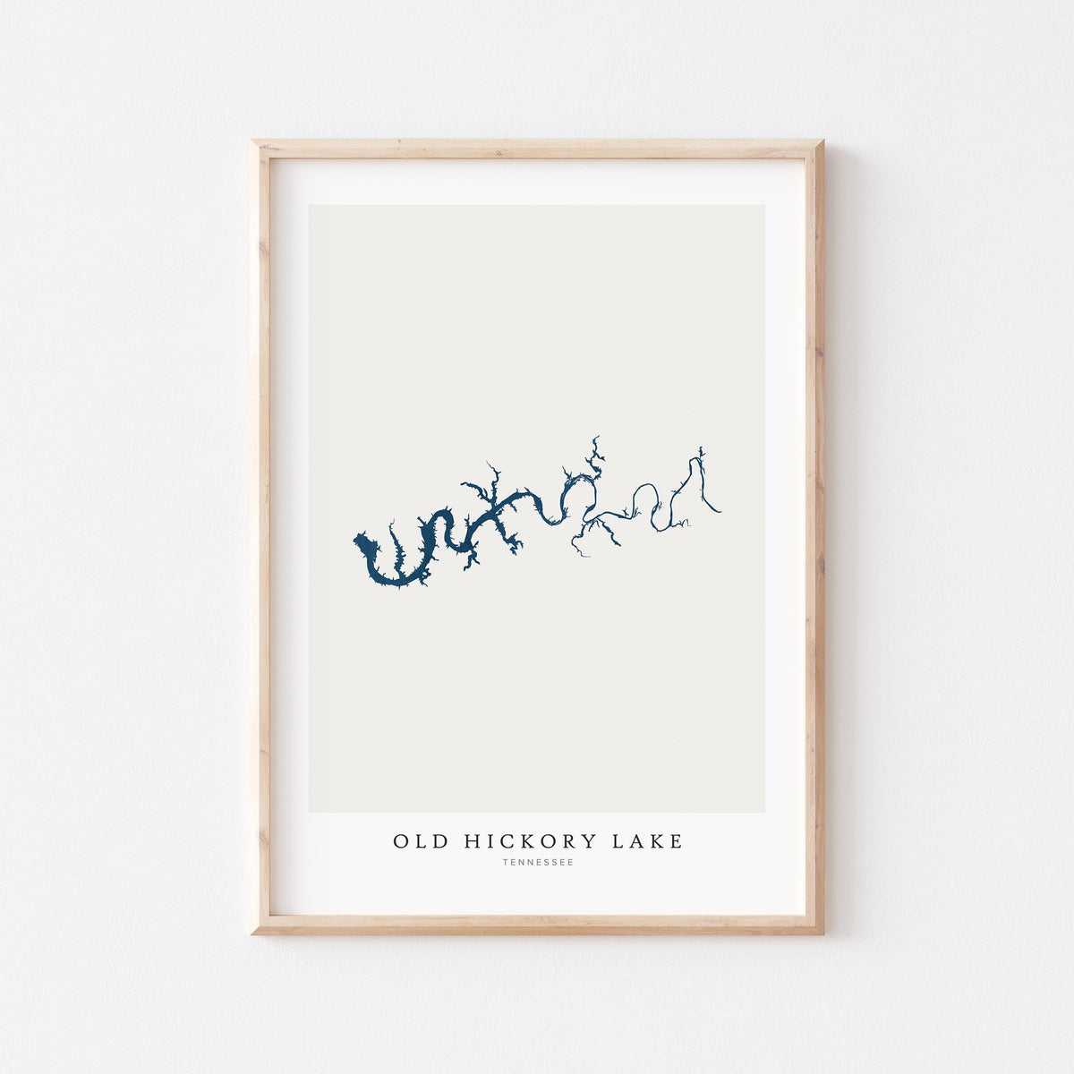old hickory lake tennessee map poster – minimalist lake wall art - image 2