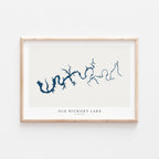 old hickory lake tennessee map poster – minimalist lake wall art - image 1