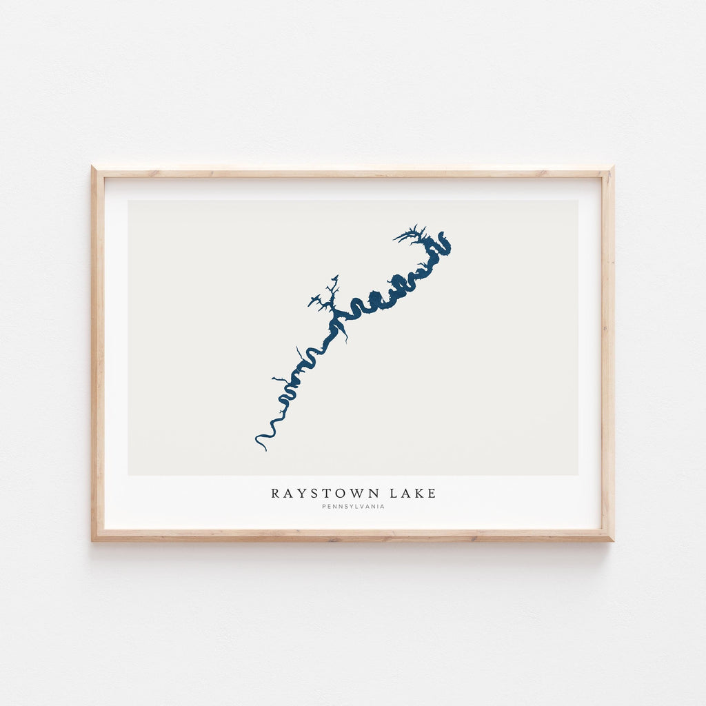 raystown lake pennsylvania map poster – minimalist lake wall art - image 2