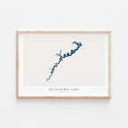 raystown lake pennsylvania map poster – minimalist lake wall art - image 2