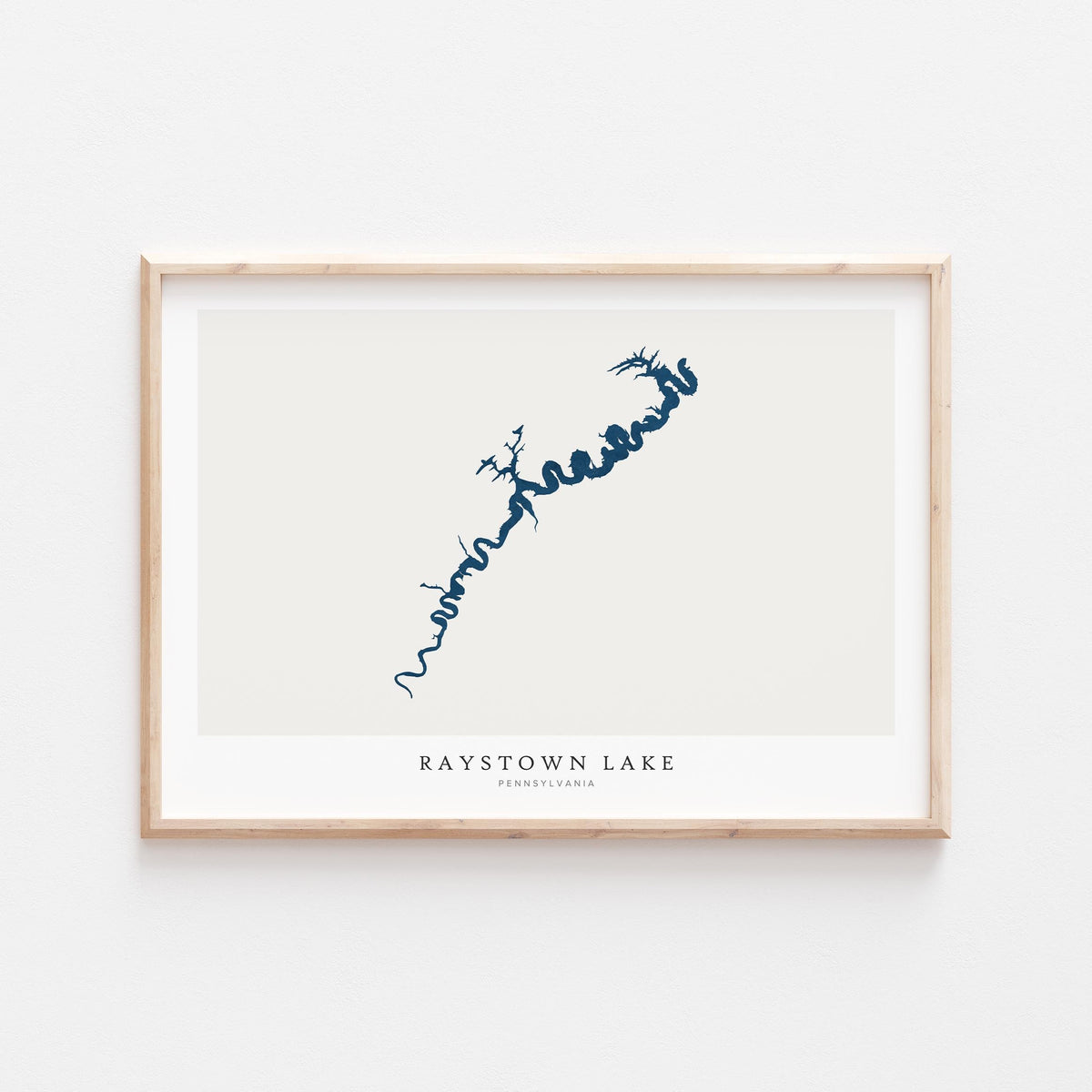 raystown lake pennsylvania map poster – minimalist lake wall art - image 2
