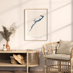 raystown lake pennsylvania map poster – minimalist lake wall art - image 5