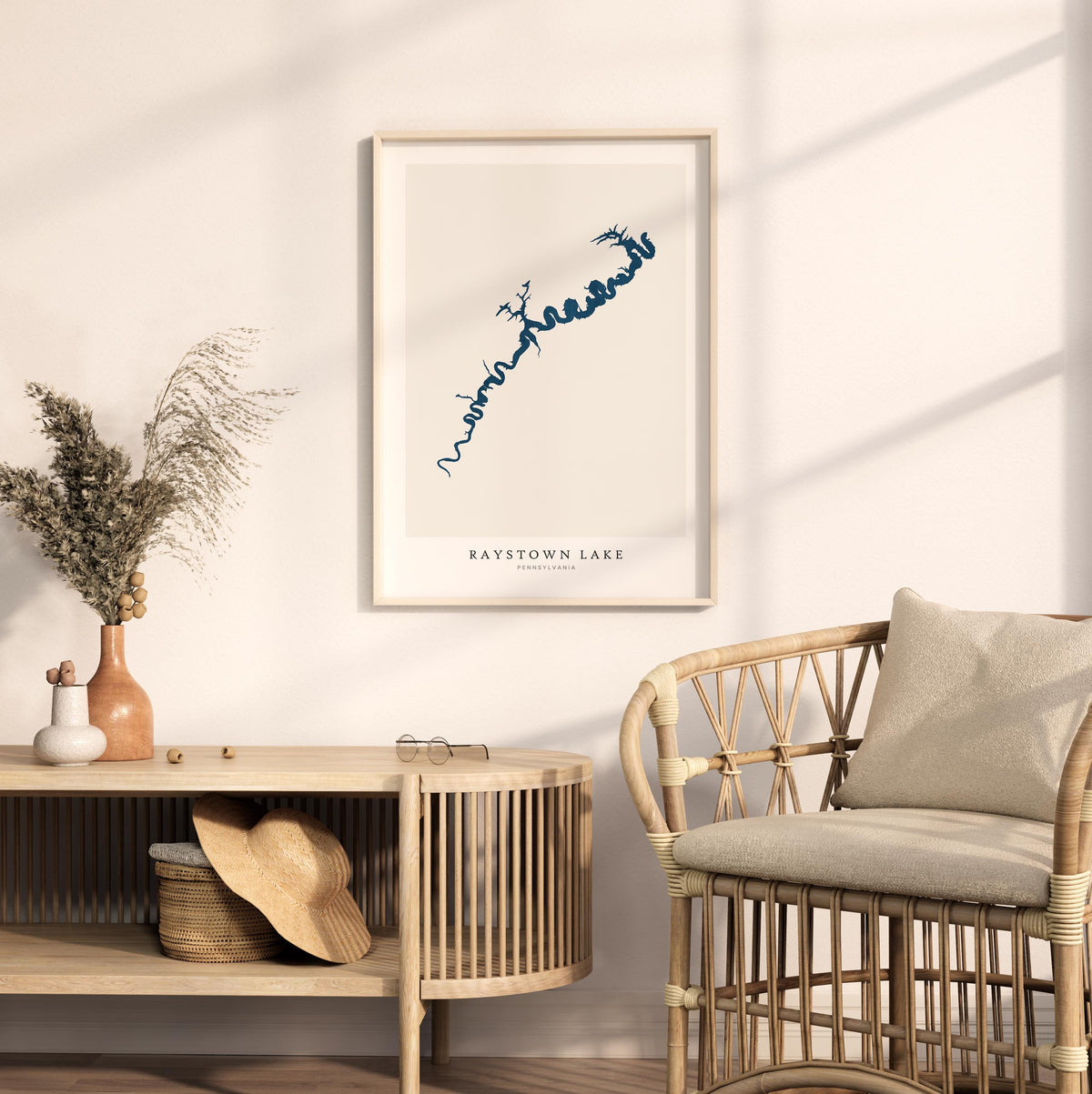 raystown lake pennsylvania map poster – minimalist lake wall art - image 5