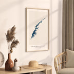 south holston lake tennessee map poster – minimalist lake wall art - image 3
