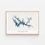 tims ford lake tennessee map poster – minimalist lake wall art - image 1