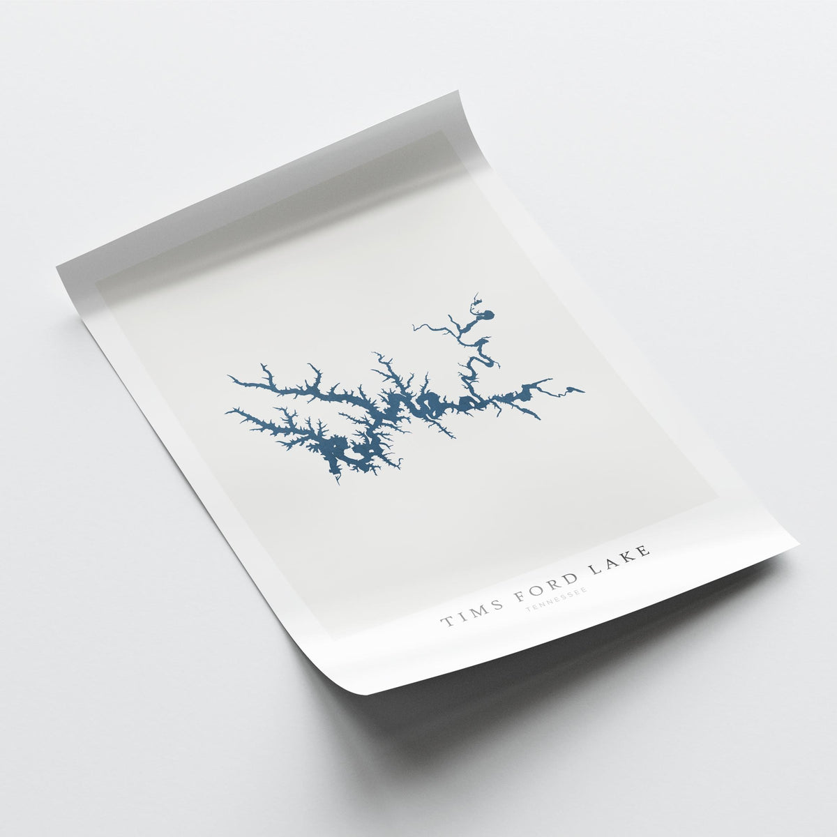 tims ford lake tennessee map poster – minimalist lake wall art - image 6