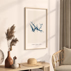 tims ford lake tennessee map poster – minimalist lake wall art - image 3